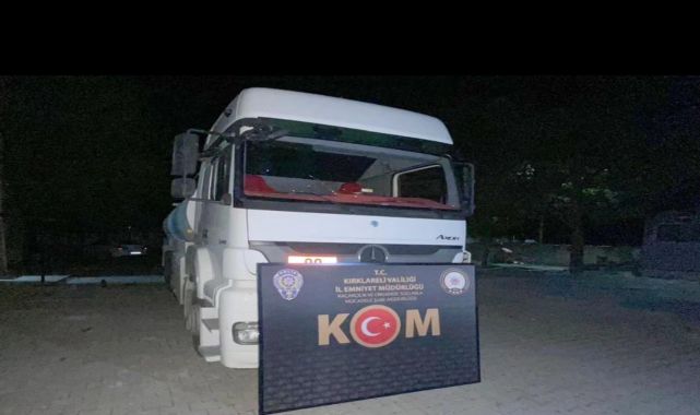 Kırklareli'nde 9 bin 600 litre karışımlı yakıt ele geçirildi