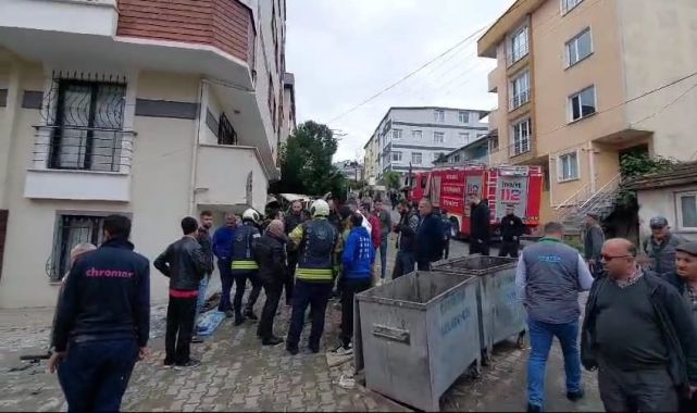 Park halindeyken hareket eden kamyon 2 otomobil ile duvara çarptı