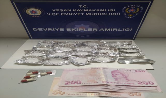 Üzerinde ve aracında uyuşturucu ele geçirilen şüpheliye tutuklama