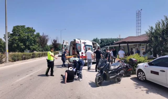 Bursa'da 2 motosiklet çarpıştı; sürücüler yaralandı