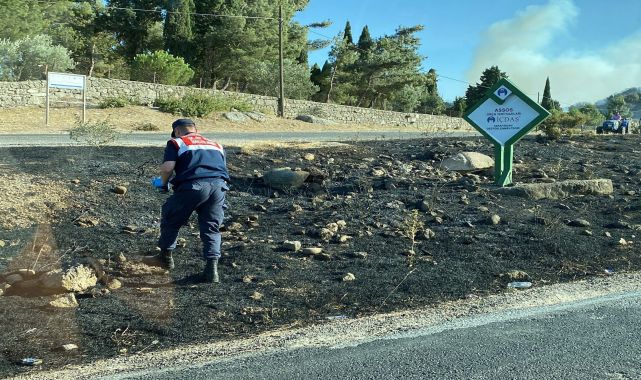 Çanakkale'de makilikte çıkan yangın, antik kente sıçradı