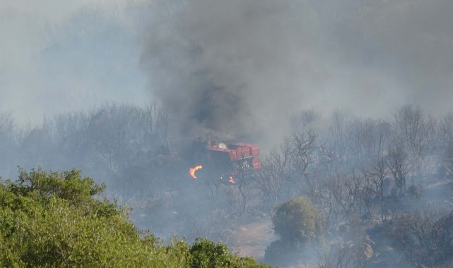 Çanakkale'de makilikte çıkan yangın, antik kente sıçradı