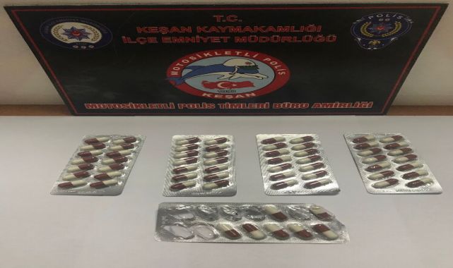 Edirne'de 63 sentetik ecza ele geçirildi; 1 gözaltı