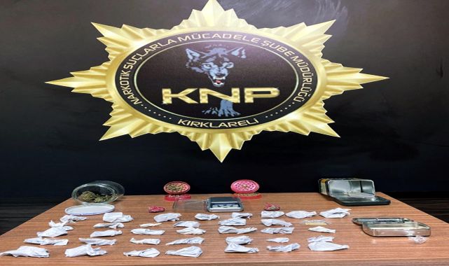 Kırklareli'de satışa hazır uyuşturucular ele geçti; 1 tutuklama