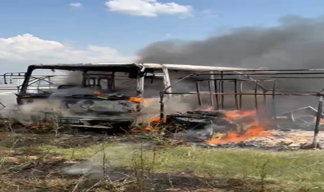 Bursa'da mevsimlik işçilerin kaldığı çadırlarda yangın