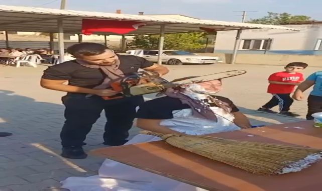 Bursa'da motorlu testereyle 'Damat traşı'