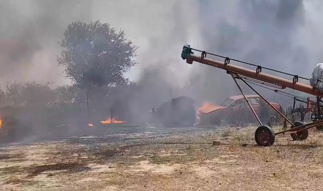 Edirne’deki anız yangınında 500 dönüm arazi zarar gördü