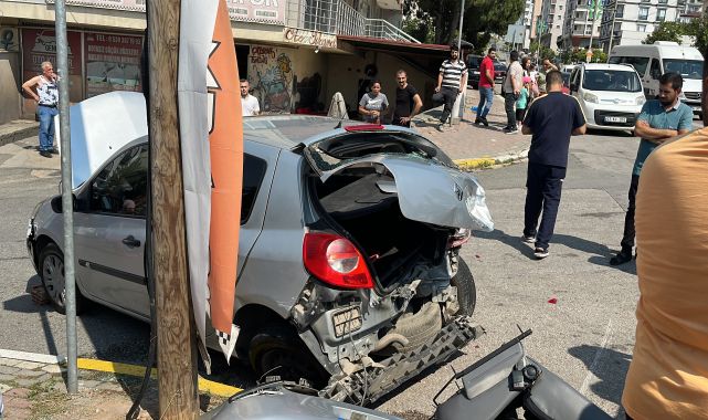 Kazada savrulan otomobil yayalara çarptı: 2 sürücü ve 2 yaya yaralandı