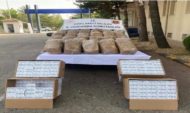 Kırklareli'de 40 bin makaron ve ele geçirildi