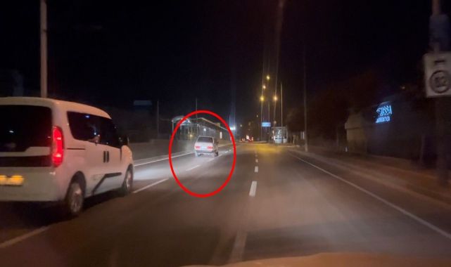 Polisin 'dur' ihtarına uymayıp, 10 kilometre kaçtı; kaçış ve yakalanma anı kamerada