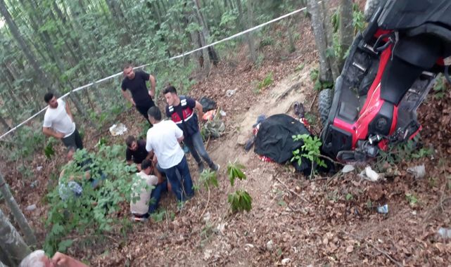 Şarampole devrilen ATV'nin sürücüsü öldü