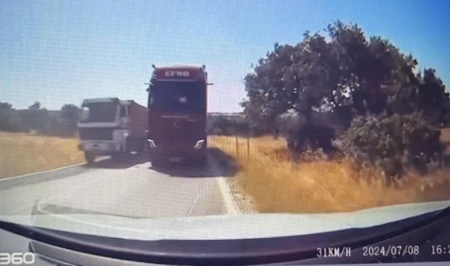 Hatalı sollama yapan bir tır, faciaya sebep oluyordu