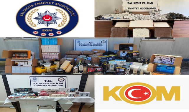 Balıkesir'de kaçakçılık operasyonu: 8 gözaltı