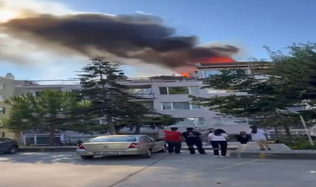 Bursa'da 7 katlı apartmanda çıkan yangın söndürüldü