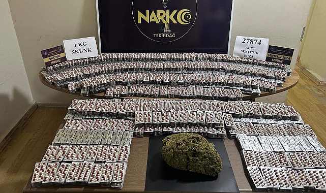Takip Edilen Otomobilden Binlerce Uyuşturucu Hap Çıktı