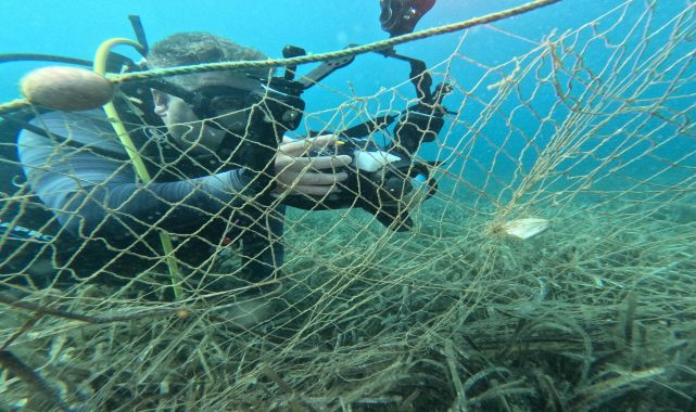 Hayalet ağların deniz ekosistemine verdiği zarar, su altı kamerasıyla görüntülendi