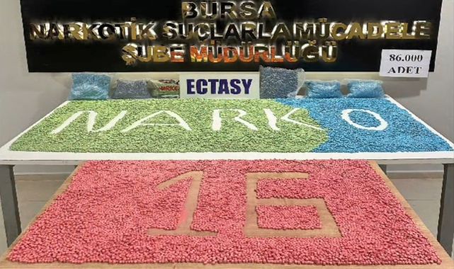 Bursa’da 86 bin uyuşturucu hap ele geçirildi; 4 şüpheli tutuklandı