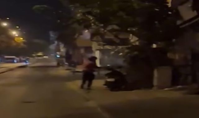 Çanakkale'de motosiklet hırsızlığı girişimi kamerada