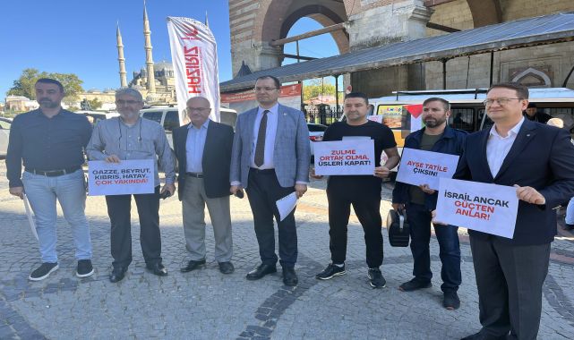 Edirne'de, Gazze'deki katliamın birinci yıldönümünde 'İsrail' protestosu