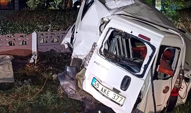 Hafif Ticari Araç Duvara Çarptı, 2 Ölü