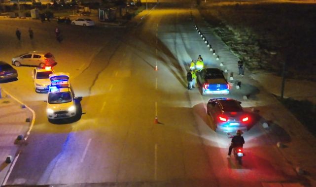 Keşan’da polisten dronlu uygulama