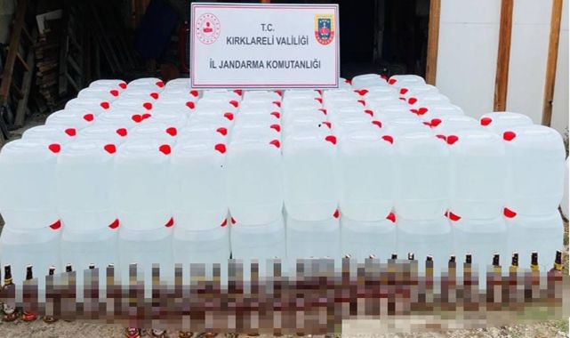 Kırklareli'de sahte içki operasyonunda 2 gözaltı
