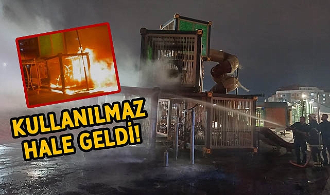 Parktaki Çocuk Oyun Grupları Yakıldı