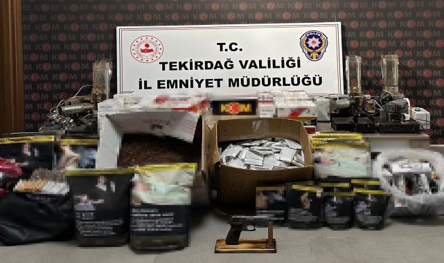 Tekirdağ'da kaçak tütün ve sigara operasyonu;  10 gözaltı