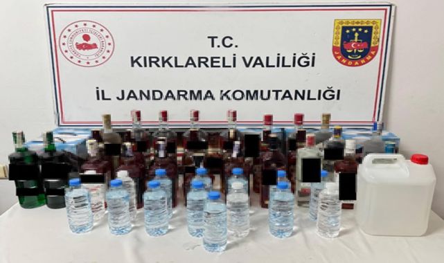 Kırklareli'de sahte içki ve uyuşturucu hap ele geçirildi