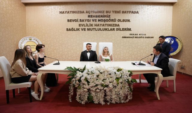 Osmangazi’de 1 yılda 6 bin 636 nikah kıyıldı