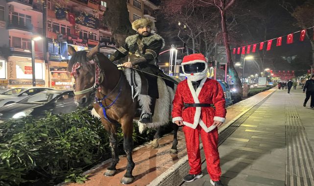 Yeni yıla at üstünde girdi