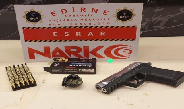 Edirne'de bir evde 9,81 gram uyuşturucu skunk ele geçirildi