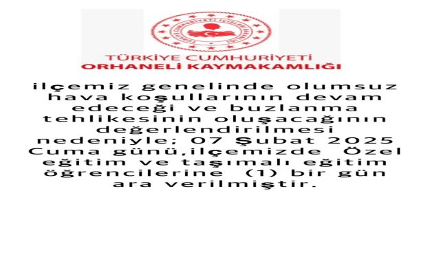 Orhaneli'de eğitime kar engeli