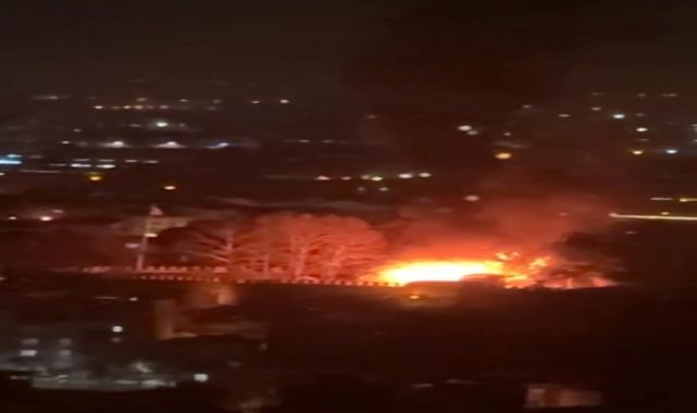 Tarihi Kestel Kalesi'nde yangın; 1 saatte söndürüldü