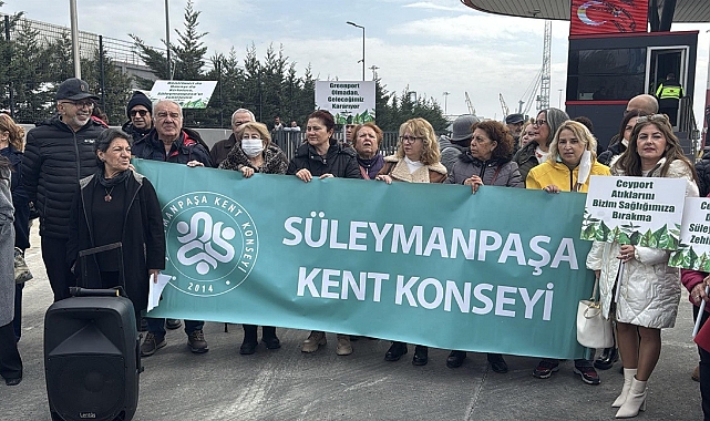 Tekirdağ'da 'çimento tozu' protestosu