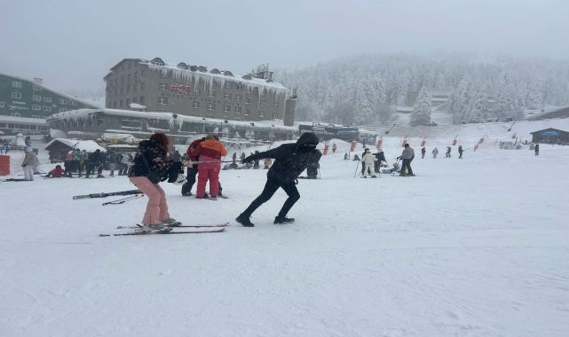 Uludağ'da hafta sonu yoğunluğu