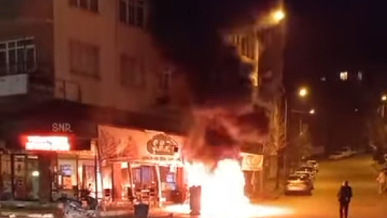 Edirne’de elektrikli motosiklet alev alev yandı; o anlar kamerada