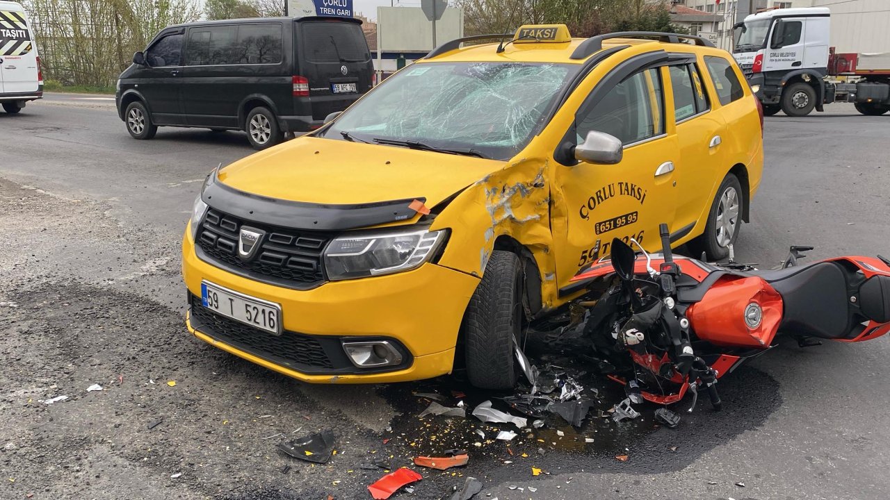 Çorlu'da Feci Kaza! 1 Ağır Yaralı