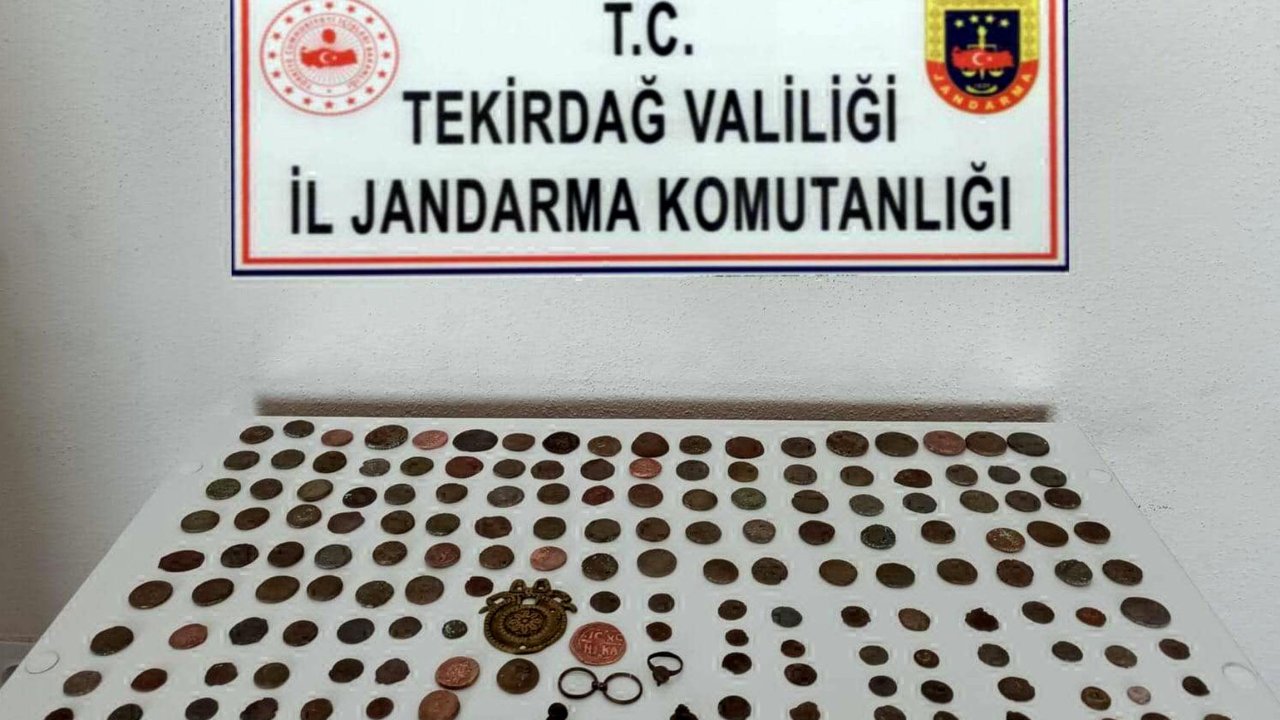 Tekirdağ'da 184 sikke ele geçirildi; 1 gözaltı