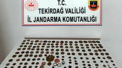 Tekirdağ'da 184 sikke ele geçirildi; 1 gözaltı