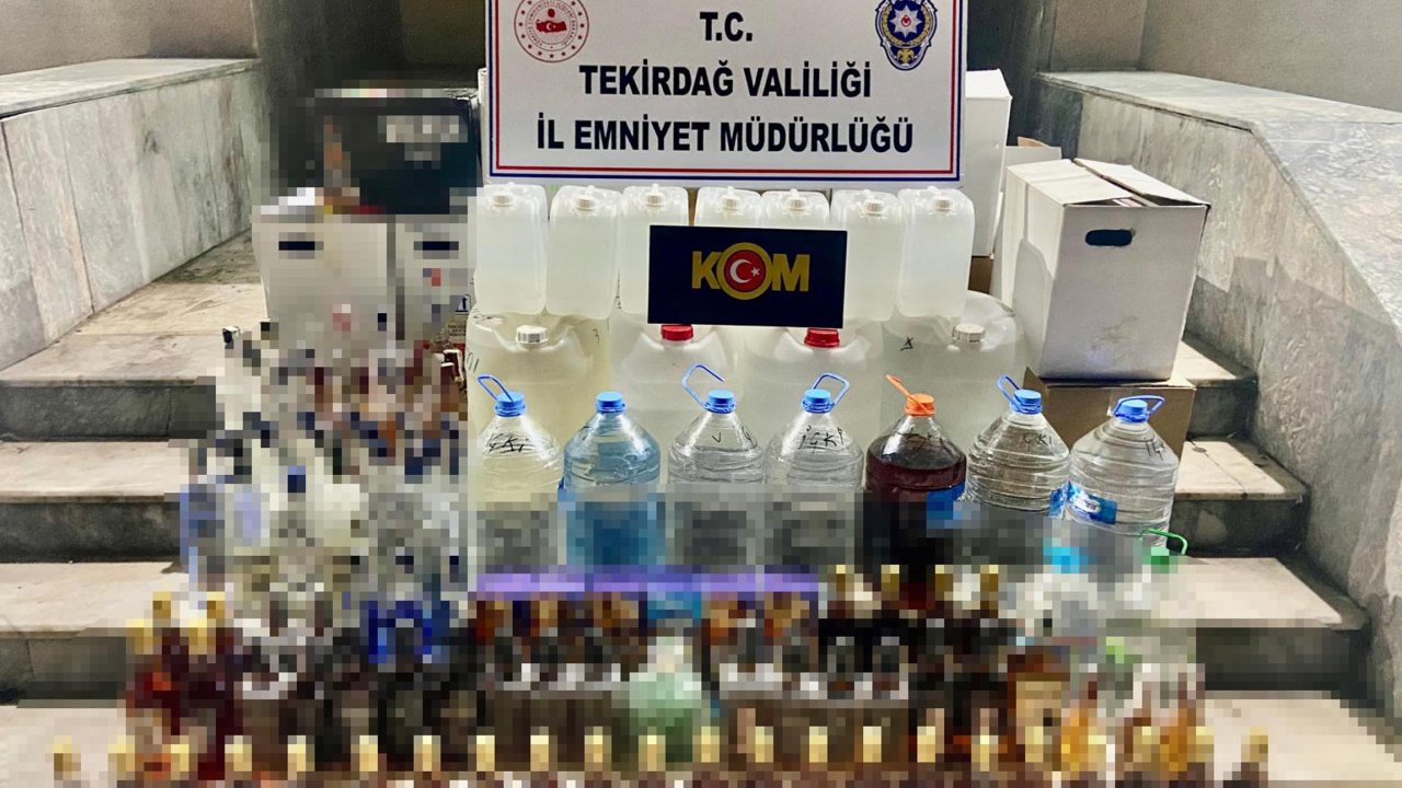 Tekirdağ’da sahte içki ele geçirildi; 1 tutuklama