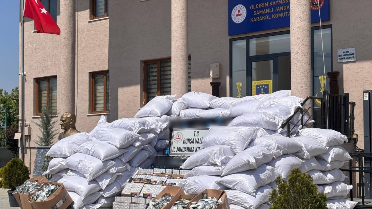 Bursa'da, 2,3 milyon liralık kaçak tütün operasyonu; 1 gözaltı