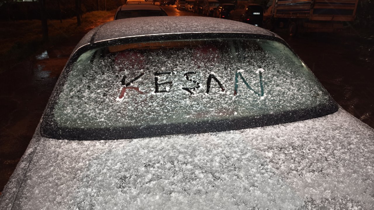 Edirne’de kar yağışı başladı