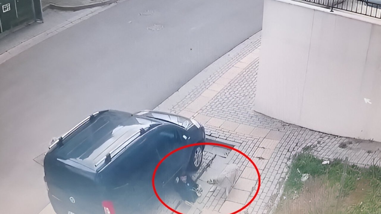 Okuldan çıkan çocuğa başıboş köpeklerin saldırısı kamerada