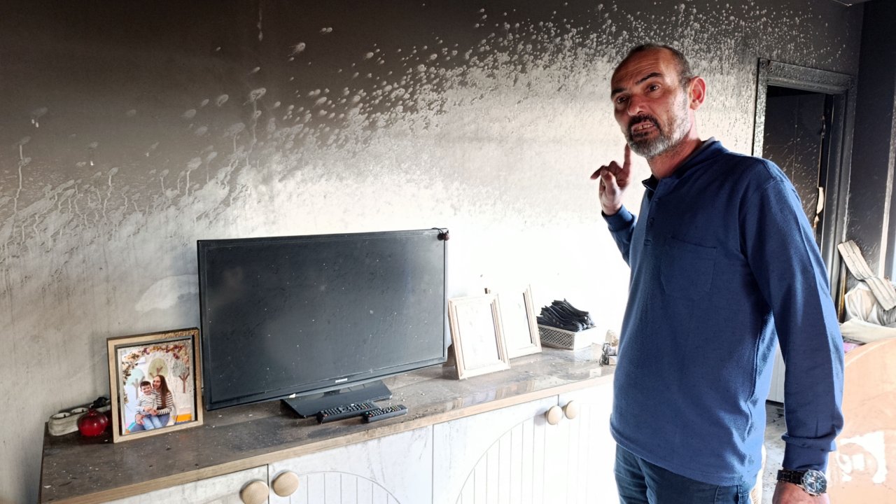 Oturduğu apartmanın müteahhidine kızıp, dairesini ateşe verdi