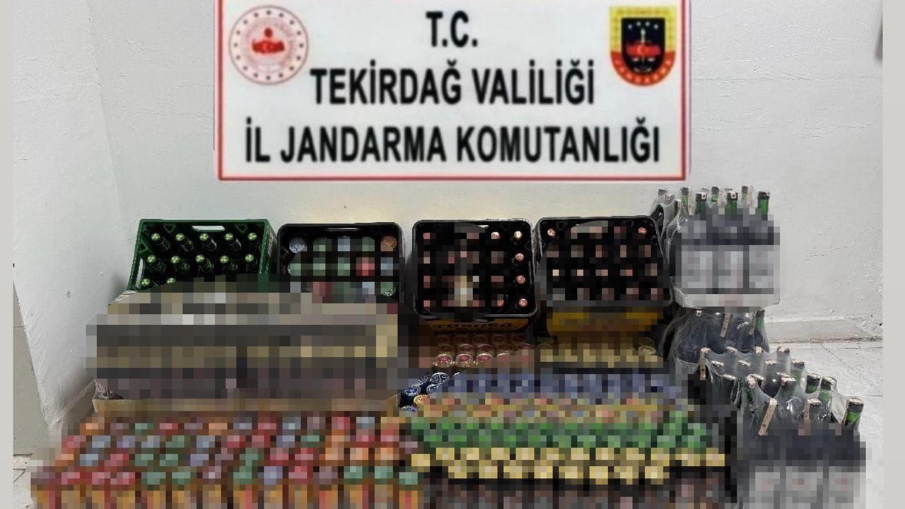 Tekirdağ’da 286 litre sahte ve kaçak içki ele geçirildi