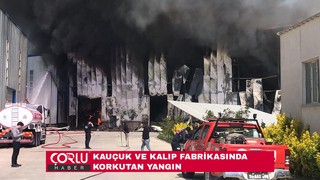 Kauçuk ve kalıp fabrikasında yangın!