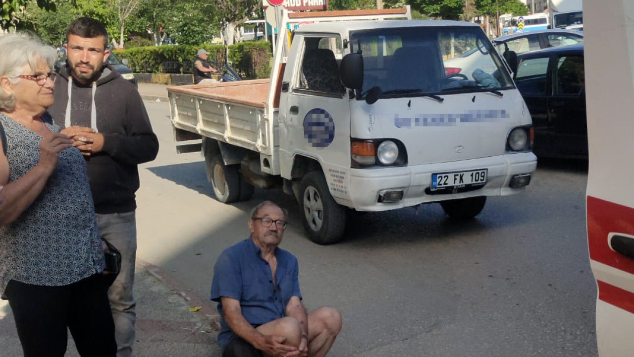 Edirne'de kamyonetin yaya yaralandı