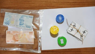 Edirne'de kumar oynarken yakalanan 6 kişiye 55 bin 482 lira ceza