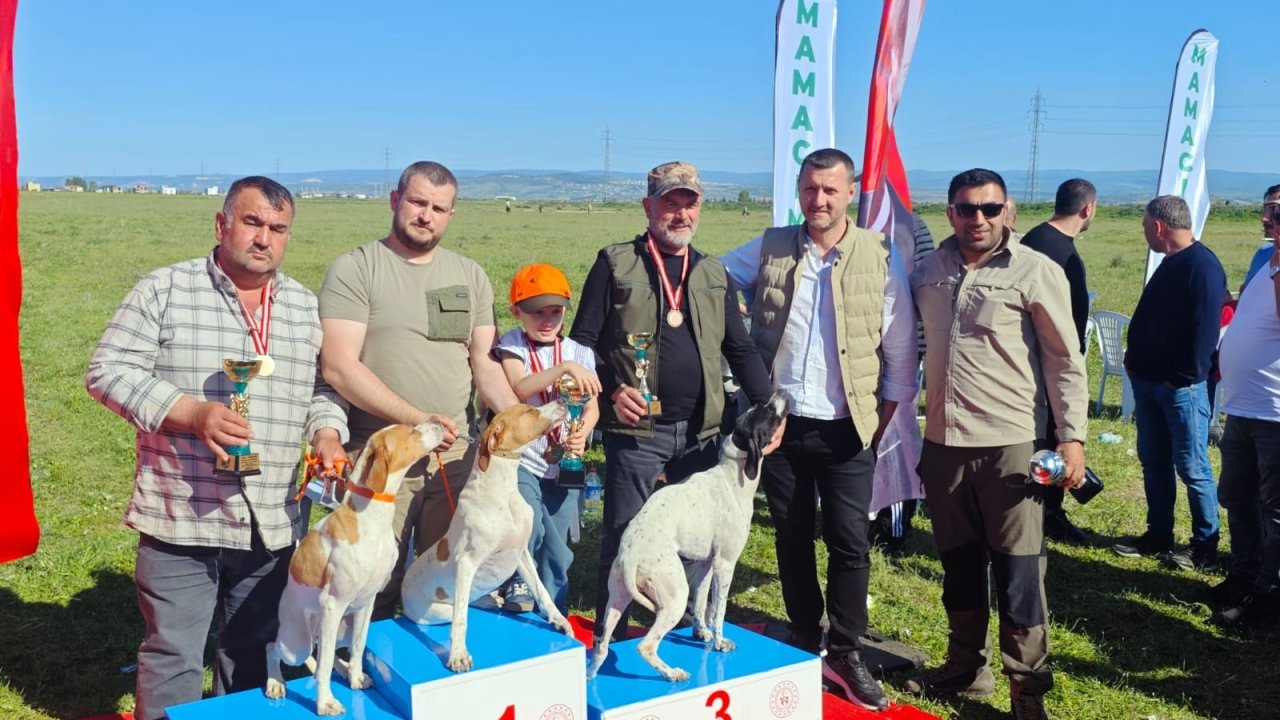 Fermalı av köpekleri yarıştı; avcılar yoğun ilgi gösterdi